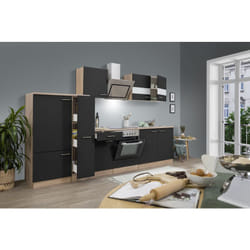 Cuisine Kitchenette vide Chêne Noir Merle 300 cm Respekta