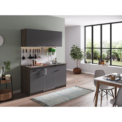 Cuisine Kitchenette Single Chêne York Gris Oliver 150 cm Respekta