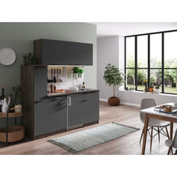 Cuisine Kitchenette Chêne York Gris Oliver 180 cm Respekta