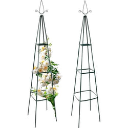Support pour Plantes Grimpantes - ANATERRA - Lot de 2 - Acier Inoxydable - 195x35x35cm - Jardin Extérieur