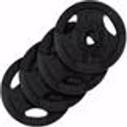ScSPORTS® Disques de Poids - 4x125 kg 30/31 mm Fonte Noir - Plaques dHaltères Olympiques Tri-Grip Équipement Gym Musculation