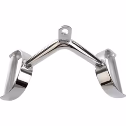 ScSPORTS® Poignée à Ramer - Surface de Moletée Chromé Traction Latissimus Max 200kg - Barre de Traction pour Câble Musculatio ...