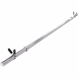Barre dHaltères Standard - SCSPORTS - 120cm - Acier Chromé - Charge Max 110kg - Antidérapante