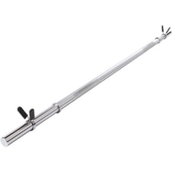 Barre dHaltères Standard - SCSPORTS - 120cm - Acier Chromé - Charge Max 110kg - Antidérapante