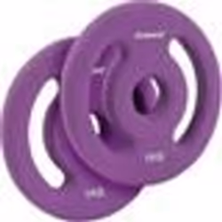 Disques de Poids - SCSPORTS - Set de 2x1 kg - Néoprène - Violet - Équipement de Musculation