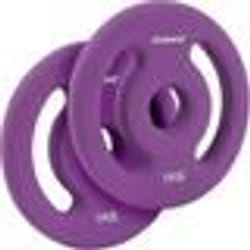 Disques de Poids - SCSPORTS - Set de 2x1 kg - Néoprène - Violet - Équipement de Musculation