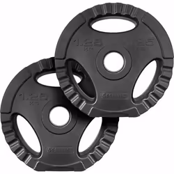 ScSPORTS® Plaques dEntraînement – 2 x 125 kg Disques en Plastique Tri-Grip Ø 30/31 mm Noir - Disques pour Haltères