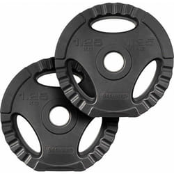 ScSPORTS® Plaques dEntraînement – 2 x 125 kg Disques en Plastique Tri-Grip Ø 30/31 mm Noir - Disques pour Haltères