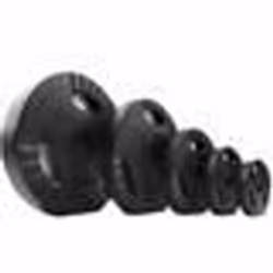 Disques de Poids SCSPORTS - 2 x 5 kg - Plastique Noir - Haltères Olympiques Tri-Grip