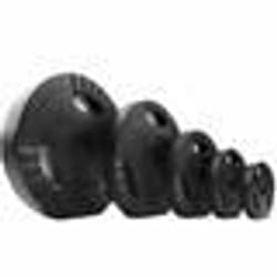 Disques de Poids SCSPORTS - 2 x 5 kg - Plastique Noir - Haltères Olympiques Tri-Grip