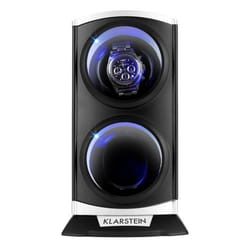 Remontoir automatique - Klarstein -  Coffret montre - ultra-silencieux - 2 montres - 4 programmes - LED bleu - Boite à montre - Noir