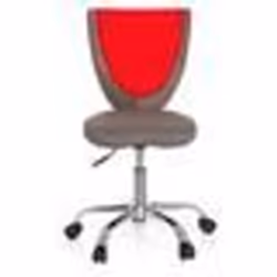 Chaise de bureau enfant / Siège de bureau enfant KIDDY COMFORT tissu gris/rouge hjh OFFICE