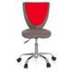 Chaise de bureau enfant / Siège de bureau enfant KIDDY COMFORT tissu gris/rouge hjh OFFICE