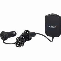 Technaxx Family Car Charger TE14, Auto, Allume-cigare, 5 V, 1,8 m, Noir