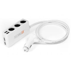 Technaxx 4592 chargeur d'appareils mobiles Universel Gris, Blanc Allume-cigare Auto