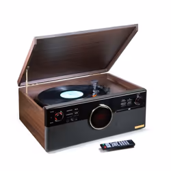 Technaxx TX-137 Tourne-disque entraîné par courroie Noir, Bois Semi-automatique - Vue supplémentaire 2