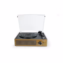 Technaxx TX-186, Tourne-disque entraîné par courroie, Noir, Bois, ceinture en V, 33,45,78 tr/min, 33,45,78 tr/min, 10 m