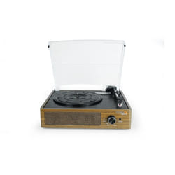 Technaxx TX-186 Tourne-disque entraîné par courroie Noir, Bois