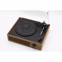 Technaxx TX-186 Tourne-disque entraîné par courroie Noir, Bois