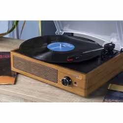 Technaxx TX-186 Tourne-disque entraîné par courroie Noir, Bois - Vue supplémentaire 6