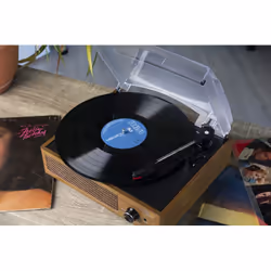 Technaxx TX-186 Tourne-disque entraîné par courroie Noir, Bois - Vue supplémentaire 7