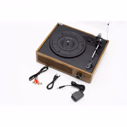 Technaxx TX-186 Tourne-disque entraîné par courroie Noir, Bois - Vue supplémentaire 8