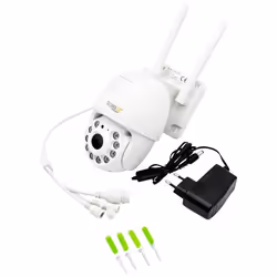 Technaxx 4991, Caméra de sécurité IP, Intérieure et extérieure, Sans fil, Externe, Mur, Blanc