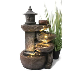 Fontaine BK851 Cascade avec éclairage Fontaine de jardin Fontaine dintérieur Cascade Fontaine de terrasse Décoration