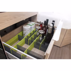 purVario 042-10055 module de classement de bureau Plastique Anthracite, Citron vert