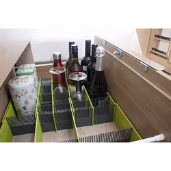 purVario 042-10055 module de classement de bureau Plastique Anthracite, Citron vert