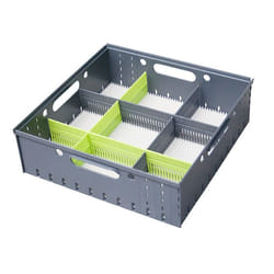 purVario 042-10403 Boîte de rangement Rectangulaire Anthracite, Gris, Citron vert