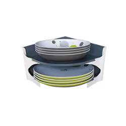 purVario 4260363440554, 2 étagères, Gris, 235 mm, 235 mm, 1560 mm