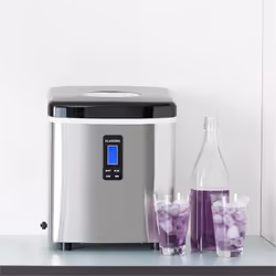 Klarstein Mr. Black Frost Machine à glaçon incornporé/sur pied 15 kg/24h 150 W Noir, Argent