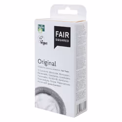 Fair Squared Original, Préservatif masculin, Lisse, Transparent, Latex, 54 mm, 200 mm