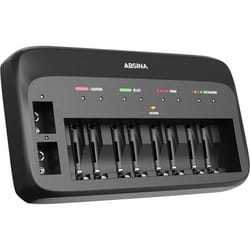 Absina 301003 Chargeur rapide NiMH NiCd 6LR61 (9 V) LR03 (AAA) LR6 (AA)