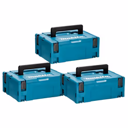 Lot de 3 coffrets de transport empilables Makita type MAKPAC 2 - MAKPACSET Les coffrets de transport Makita sont prévus pour  ...