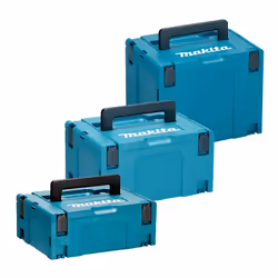 Description générale Les coffrets de transport Makita sont spécialement conçus pour transporter vos outils sans fil et électr ...