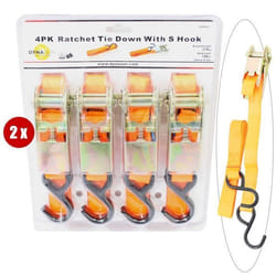 8x Sangle darrimage DynaSun FH45613 Ratchet Sangle de Serrage à Cliquet Ceinture d arrimage
