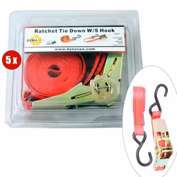5x Sangle darrimage DynaSun FH45614 Ratchet Sangle de Serrage à Cliquet Ceinture d arrimage
