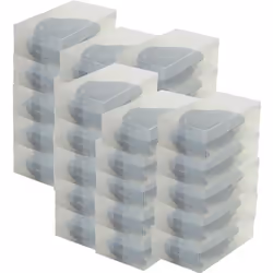 30x DynaSun PP437 Boîte à Chaussure de Rangement Escarpin Conteneur Organisateur Robuste Transparente Empilable
