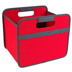 meori Classic S Panier de rangement Carré Polyester Gris, Rouge