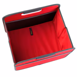 meori Classic S Panier de rangement Carré Polyester Gris, Rouge