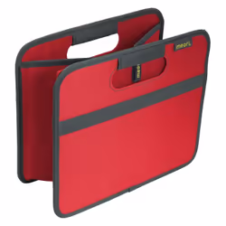 meori Classic S Panier de rangement Carré Polyester Gris, Rouge