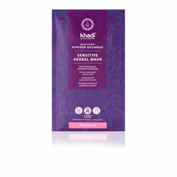 Khadi Sensitive Herbal Wash, 50 g, Shampoing sec, Unisexe, Cheveux sensibles, Toutes les couleurs, Anti-chute, Anti-pellicula ...