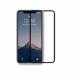 Woodcessories PANZERGLAS CURVED, Apple, iPhone X/XS, Résistant aux rayures, Incassable, Noir, Transparent, 1 pièce(s)