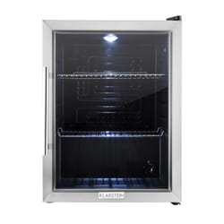Klarstein 10027672 réfrigérateur Pose libre 65 L E Noir, Acier inoxydable