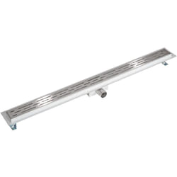 Tectake - Caniveau de douche en acier inoxydable Hauteur variable au Design moderne avec des fentes longitudinales