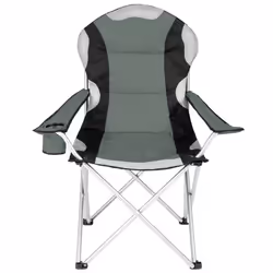 TecTake 401296, 120 kg, Chaise de camping, 4 pieds, 3,1 kg, Plastique, Polyester, Gris