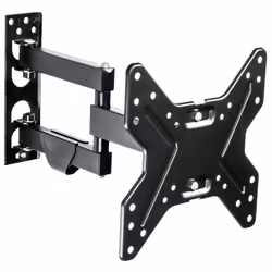 TecTake 401413, 106,7 cm (42"), 75 x 75 mm, 200 x 200 mm, -5 - 10°, Acier, Noir