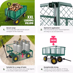 TecTake 401418 Chariot de camping Vert